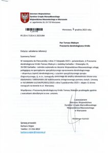 Referencje za wykonanie badania zestawem pulling test oraz tomografu komputerowego